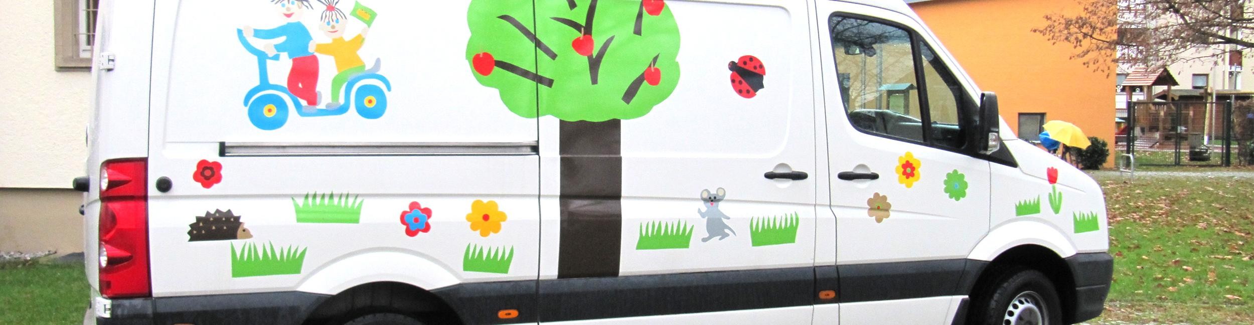 Spielbus unterwegs in Rastatt. Foto: Stadt Rastatt Spielbus