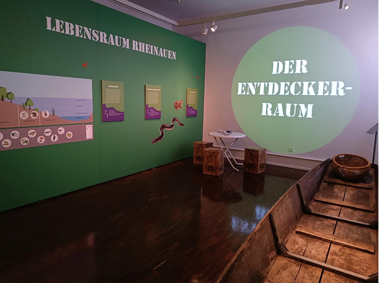 „Entdeckerraum“ in der aktuellen Sonderausstellung „Lebensströme (an) Rhein und Murg“. Foto: Stadt Rastatt/Linda Pittnerová Entdeckerraum