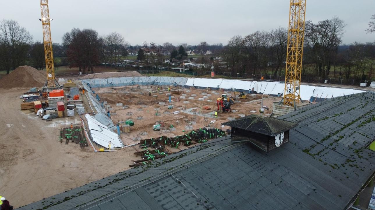 Die Bauarbeiten auf dem NaturRA-Gelände schreiten planmäßig voran. Foto: Stadtwerke Rastatt/Maleen Thiele Bauarbeiten auf dem NaturRA-Gelände