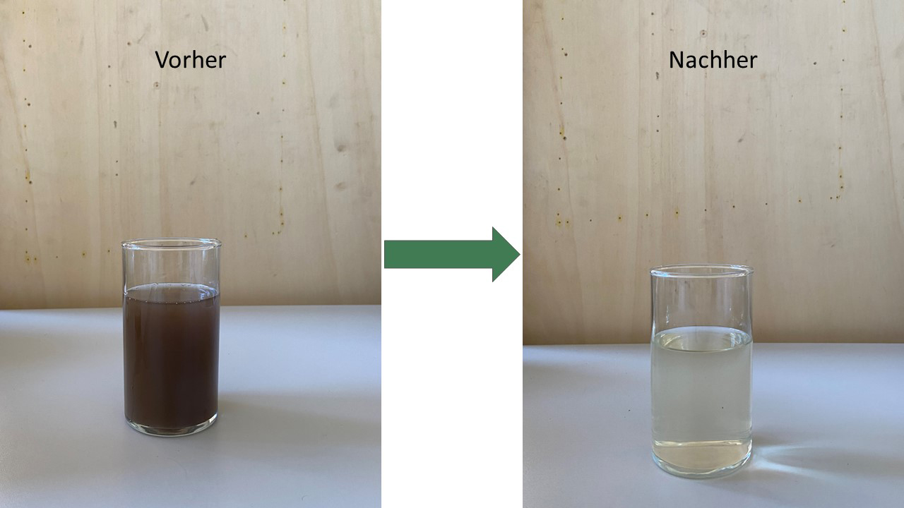 Gefüllte Becher übereinander gestapelt